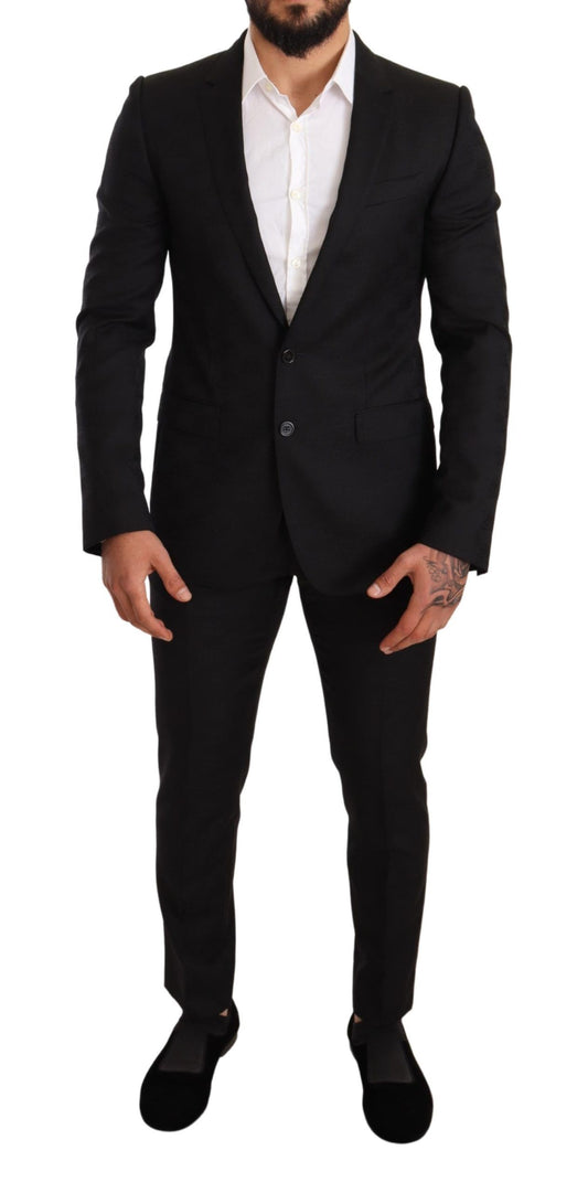 Dolce &amp; Gabbana Elegant Martini Suit in Black Wool