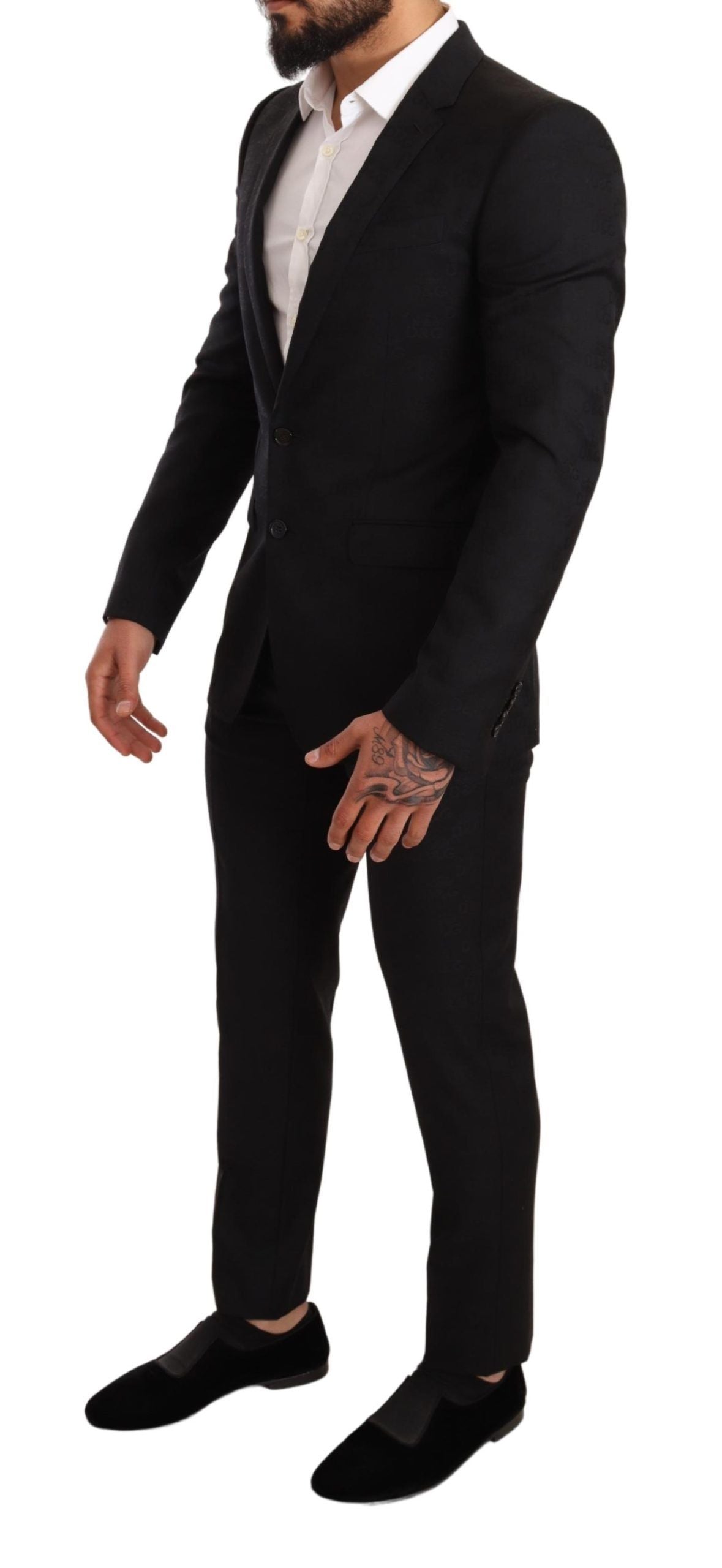 Dolce &amp; Gabbana Elegant Martini Suit in Black Wool