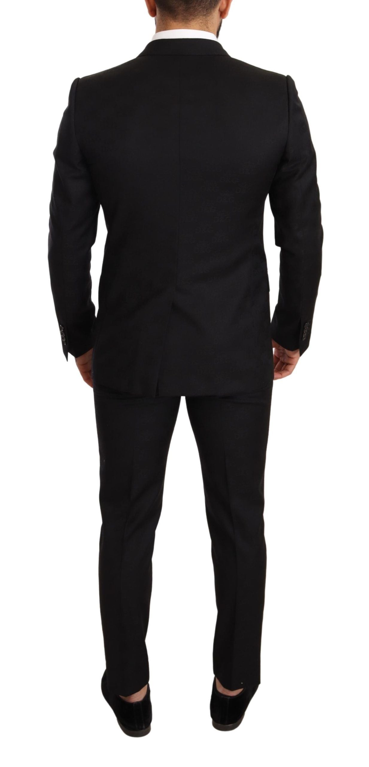 Dolce &amp; Gabbana Elegant Martini Suit in Black Wool