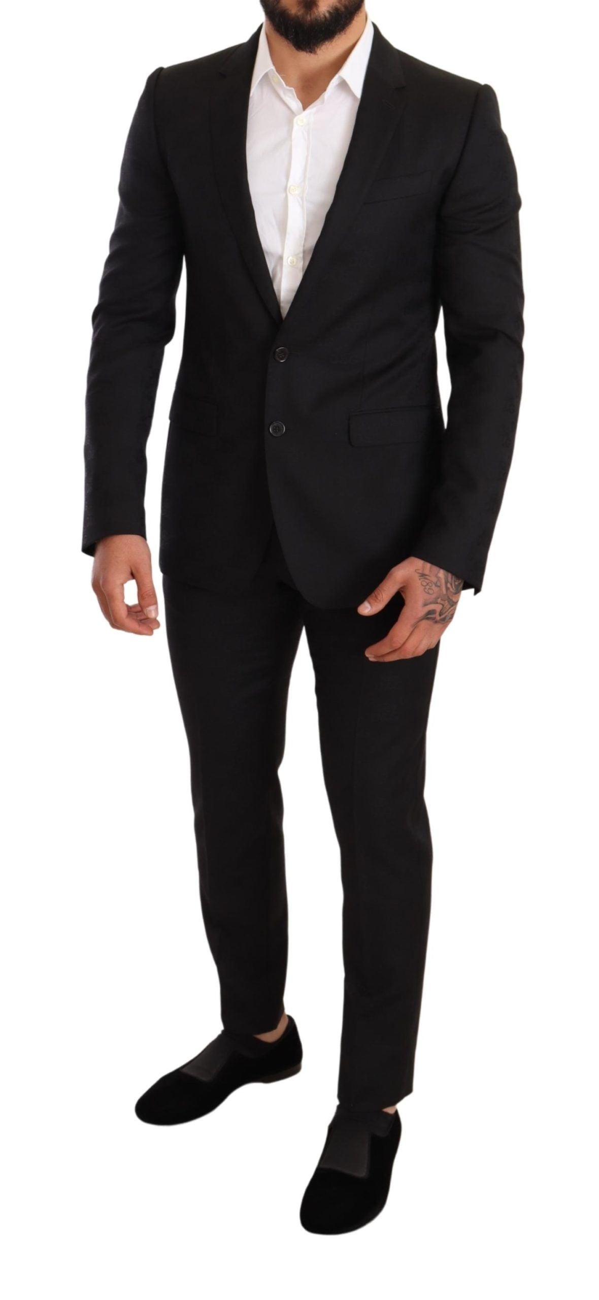 Dolce &amp; Gabbana Elegant Martini Suit in Black Wool