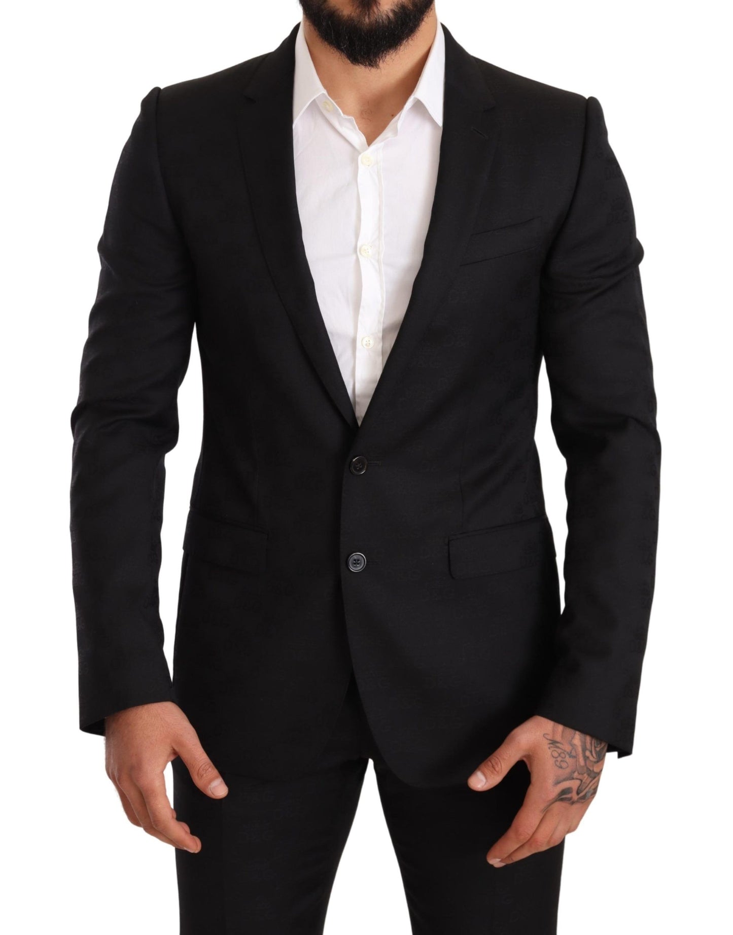 Dolce &amp; Gabbana Elegant Martini Suit in Black Wool