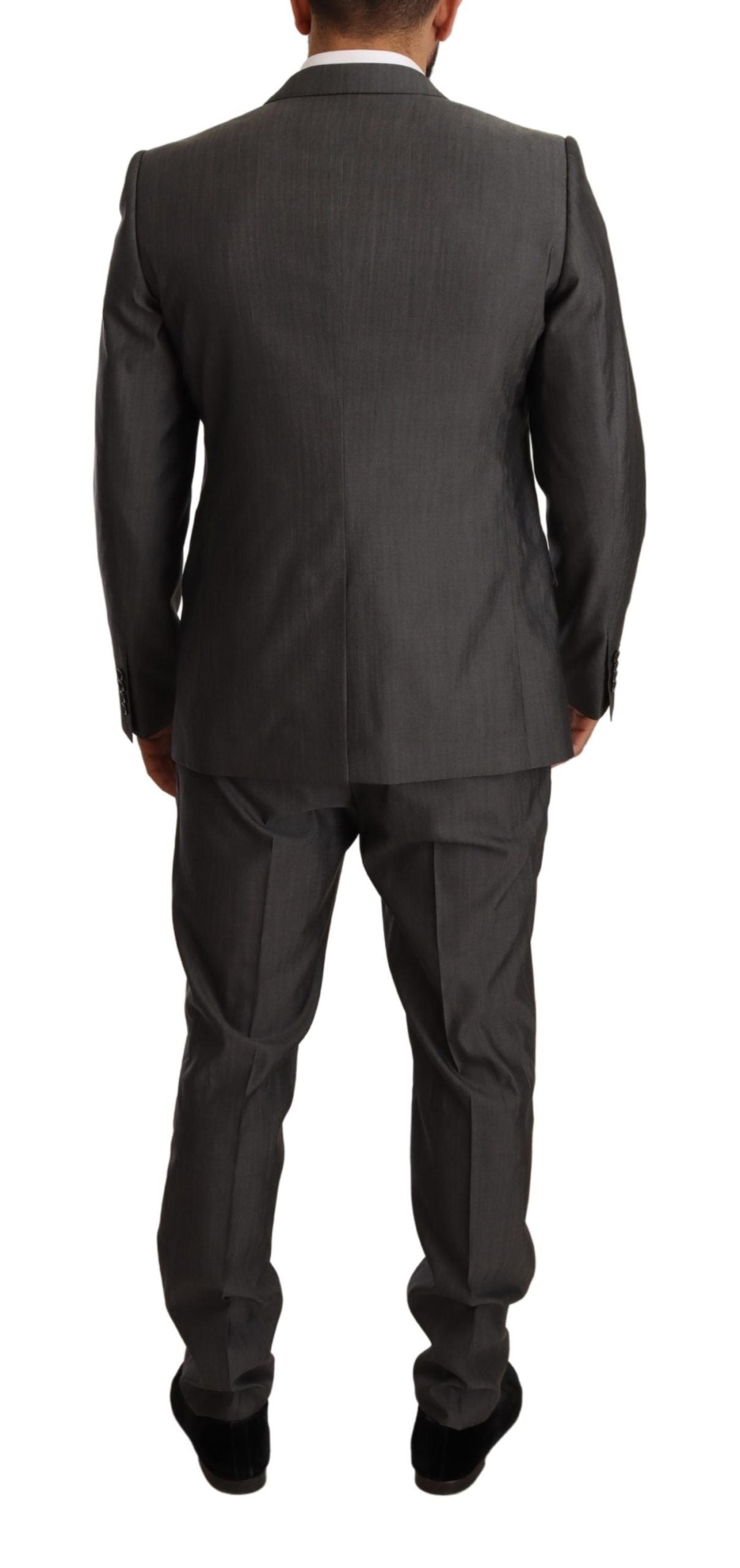 Dolce &amp; Gabbana Elegant Martini Slim-Fit Suit in Wool and Silk