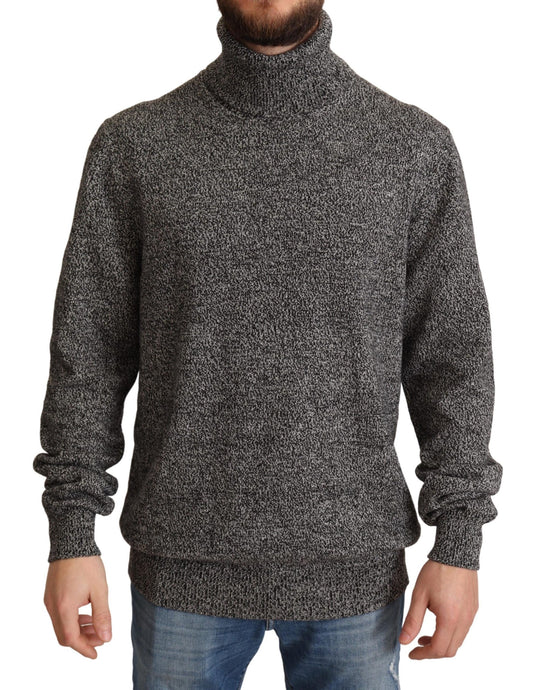 Dolce &amp; Gabbana Elegant turtleneck sweater in grey cashmere