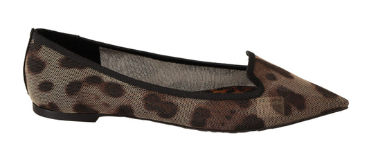 Dolce &amp; Gabbana Elegant flat loafers with leopard print