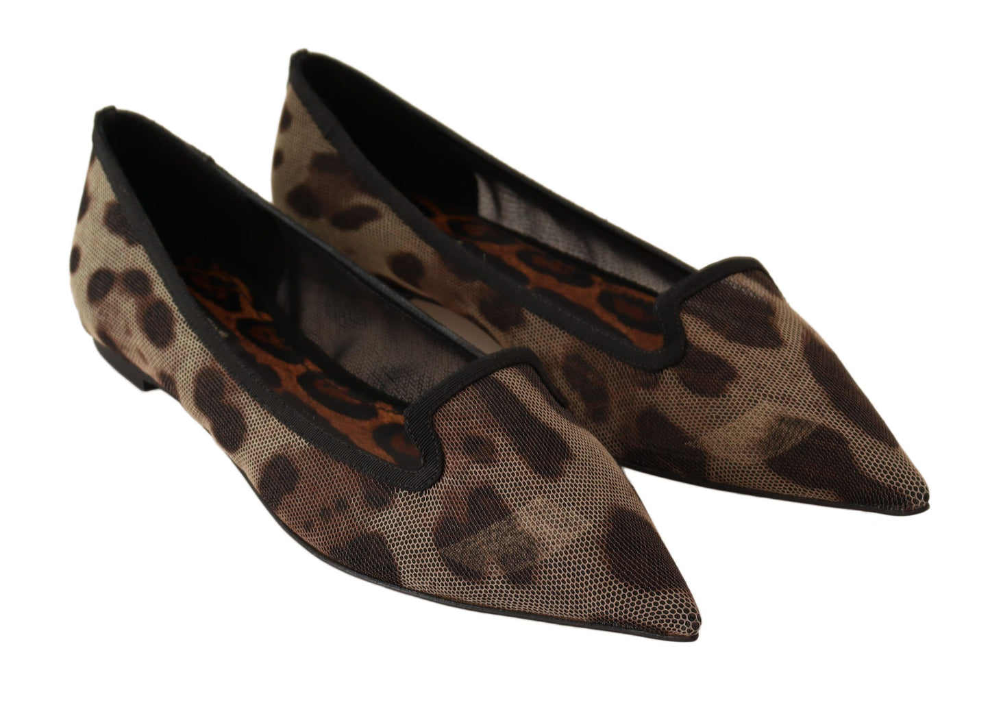 Dolce &amp; Gabbana Elegant flat loafers with leopard print