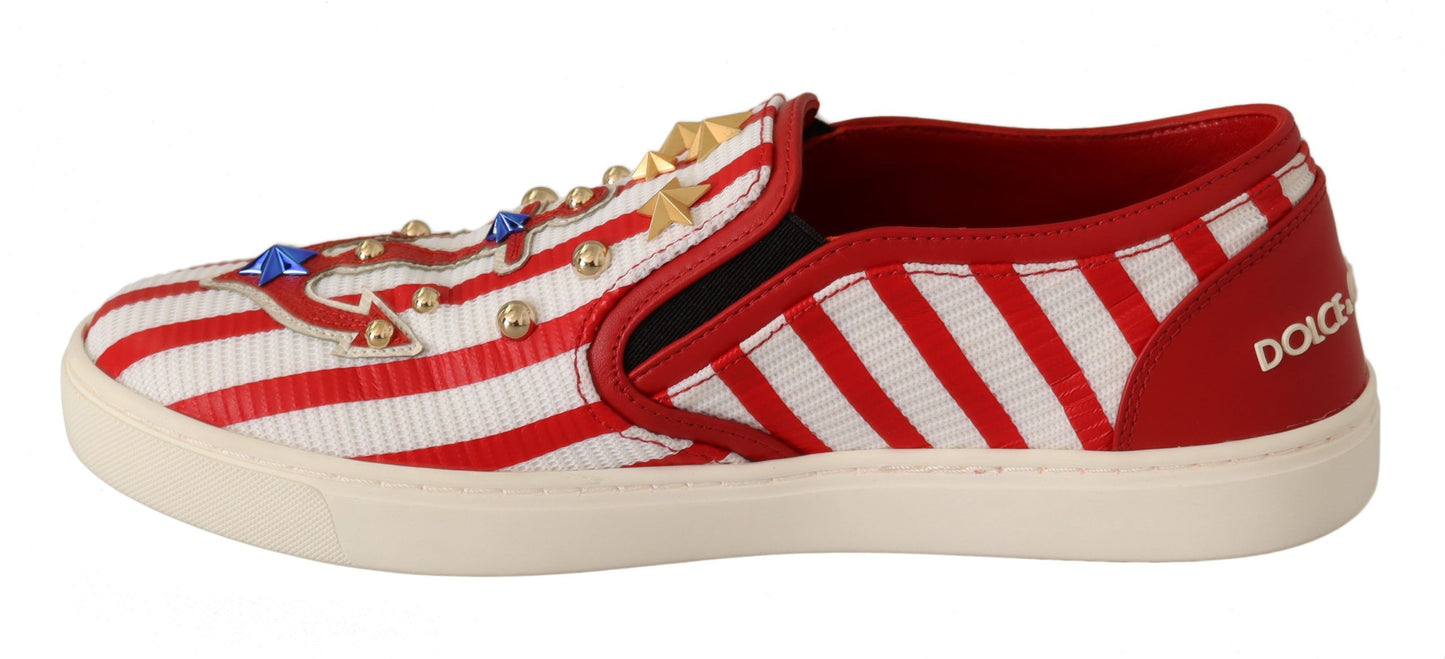 Dolce &amp; Gabbana loafers with stripe pattern and studs