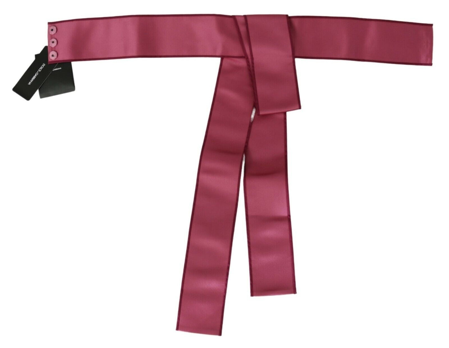 Dolce &amp; Gabbana Elegant wide waist belt in pink silk