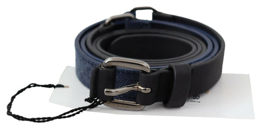 Costume National Elegant Black Adjustable Leather Belt