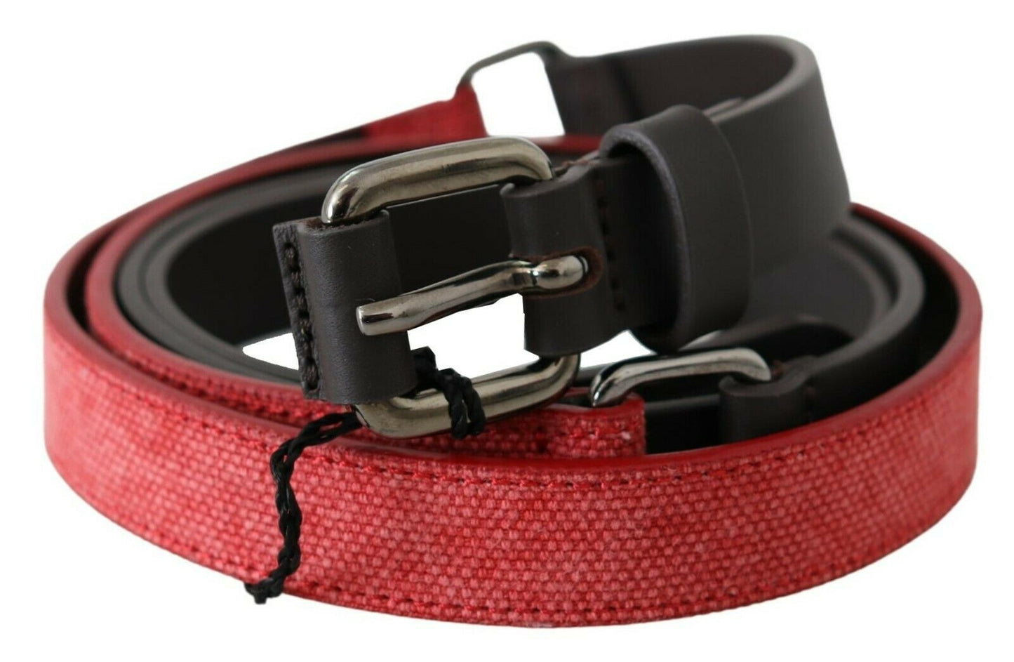 Costume National Elegant Reddish Brown Leather Belt for Fashion