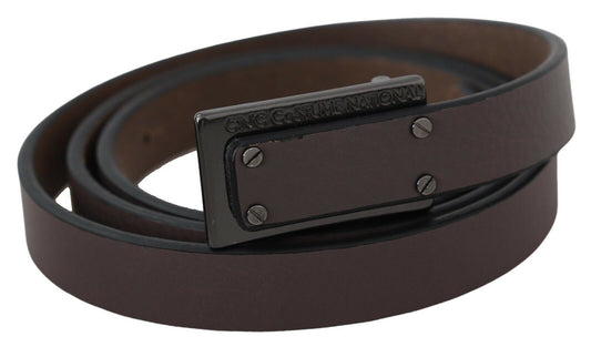 Costume National Elegant Brown Leather Belt for Fashion