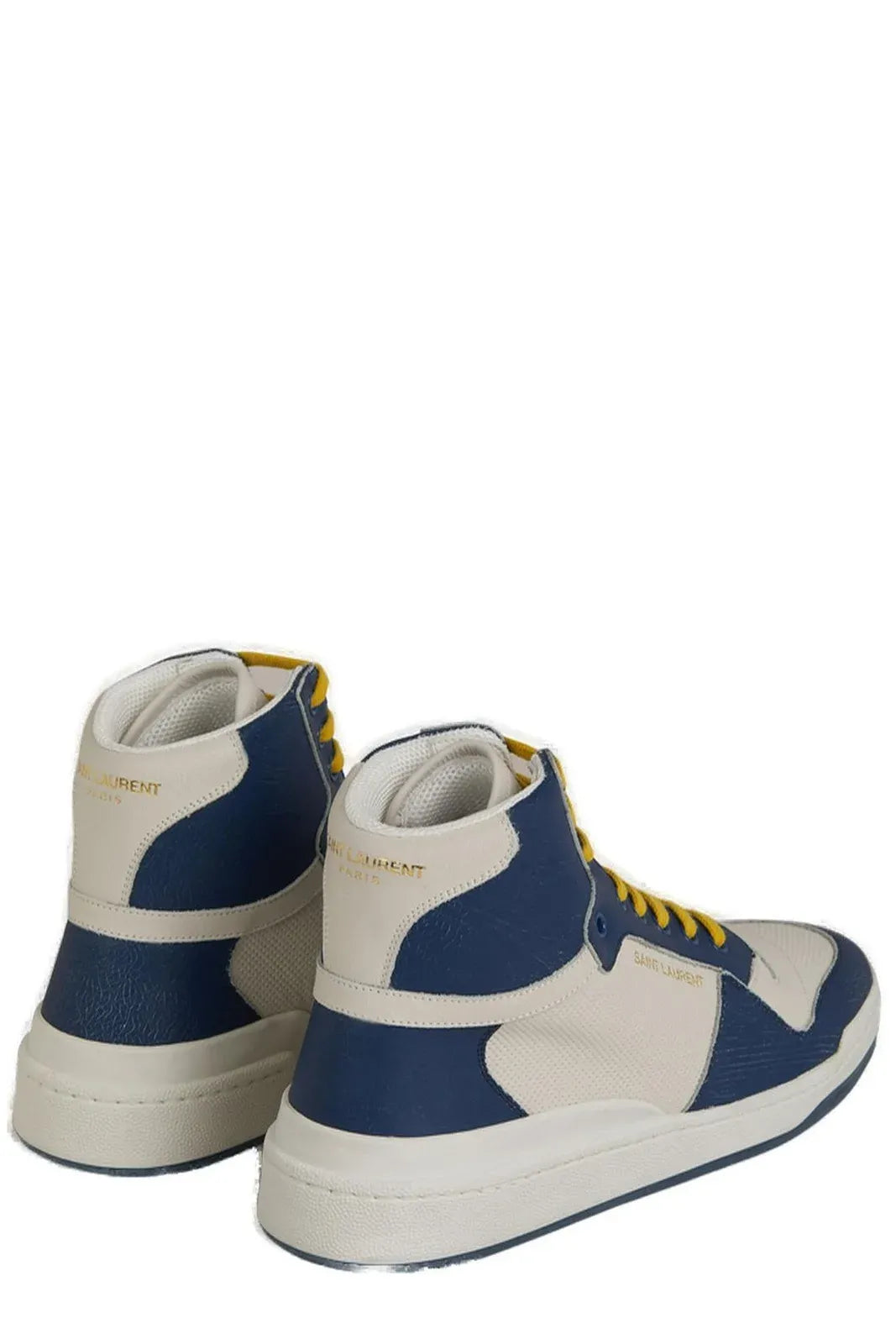 Saint Laurent Elevate your style with blue mid-height luxury sneakers