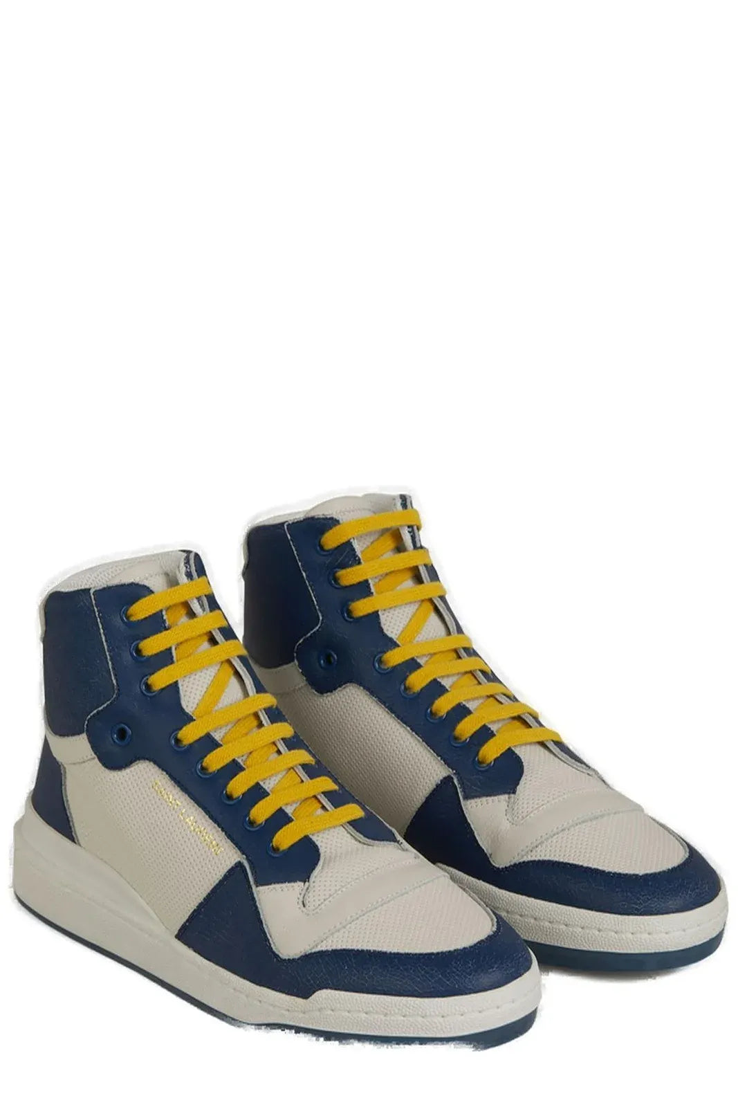 Saint Laurent Elevate your style with blue mid-height luxury sneakers