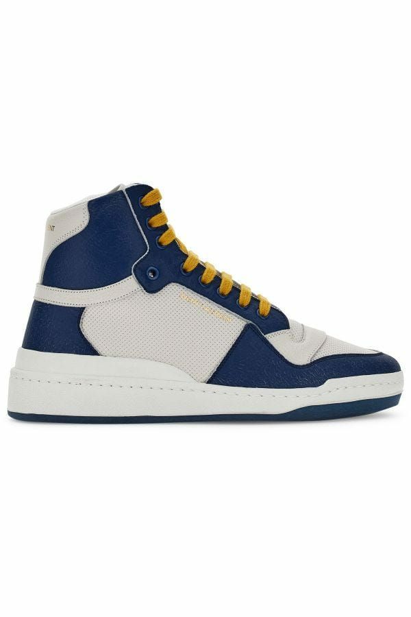 Saint Laurent Elevate your style with blue mid-height luxury sneakers