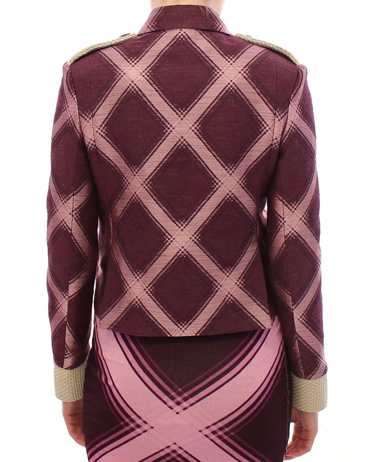 House of Holland Elegant jacket with multi-colored check print