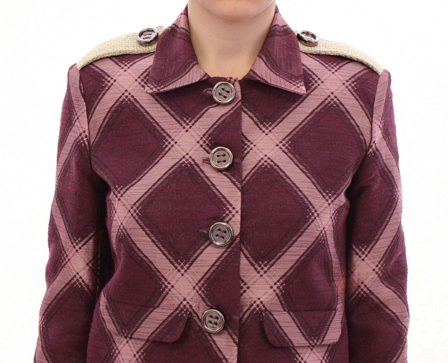 House of Holland Elegant jacket with multi-colored check print