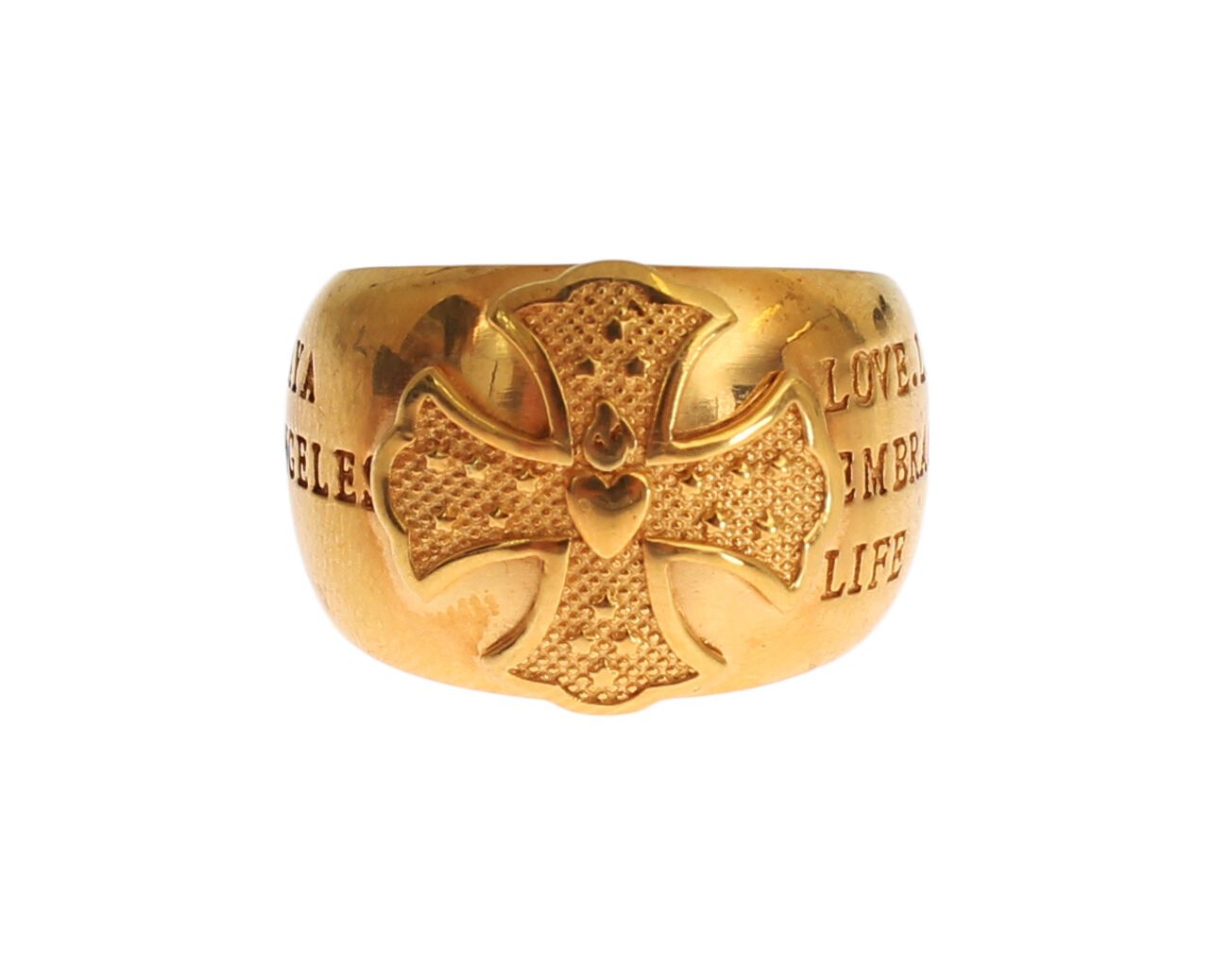 Nialaya Glamorous ring in gold-plated sterling silver