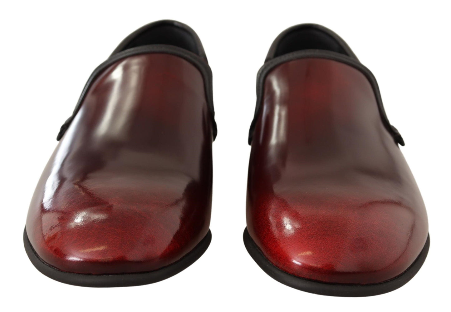 Dolce &amp; Gabbana Elegant burgundy leather loafers