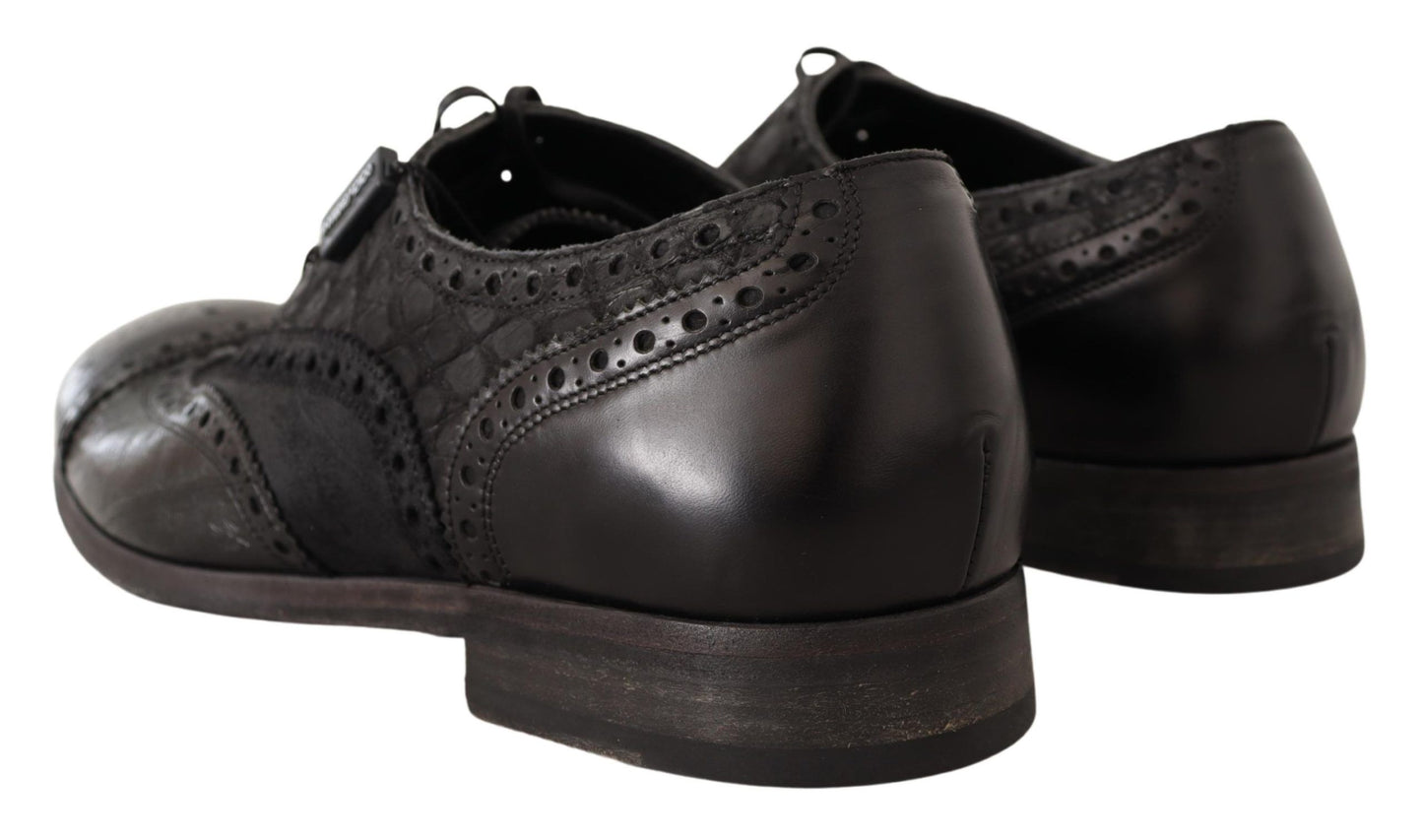 Dolce &amp; Gabbana Exotic Leather Brogue Derby Dress Shoes