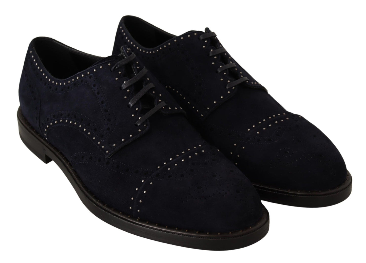 Dolce &amp; Gabbana Elegant suede derby shoes with silver studs