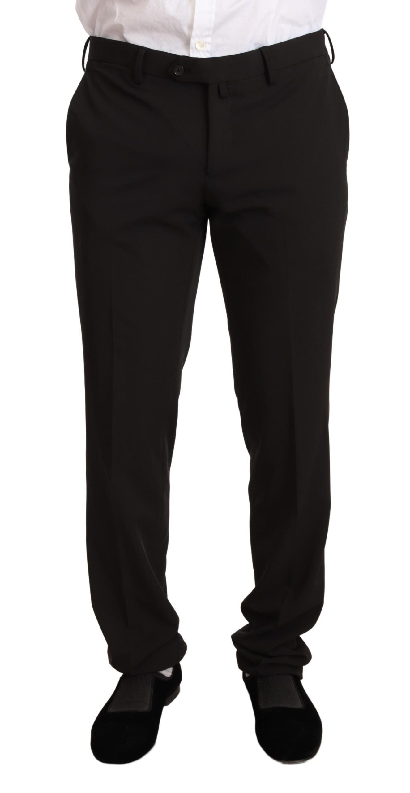 Domenico Tagliente Elegant black two-piece slim fit suit