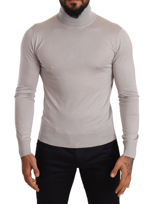 Dolce &amp; Gabbana Elegant turtleneck sweater made of a cashmere-silk blend