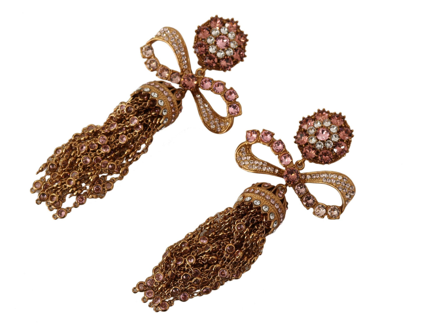 Dolce &amp; Gabbana Elegant antique gold bow earrings