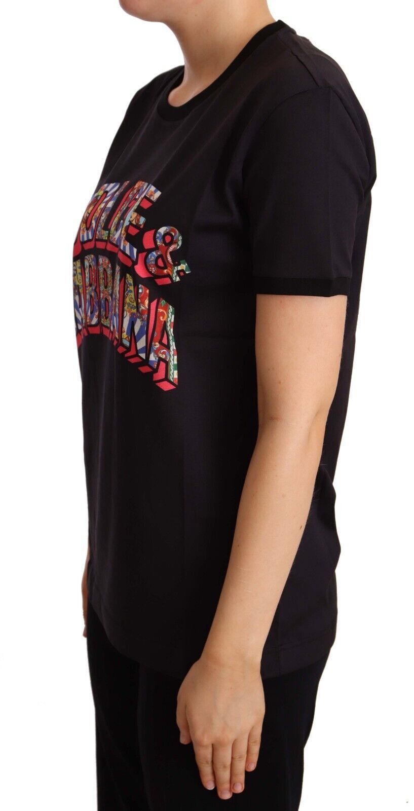 Dolce &amp; Gabbana Elegant Logo T-Shirt in Black Cotton