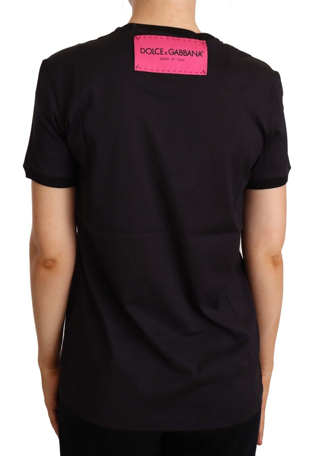 Dolce &amp; Gabbana Elegant Logo T-Shirt in Black Cotton