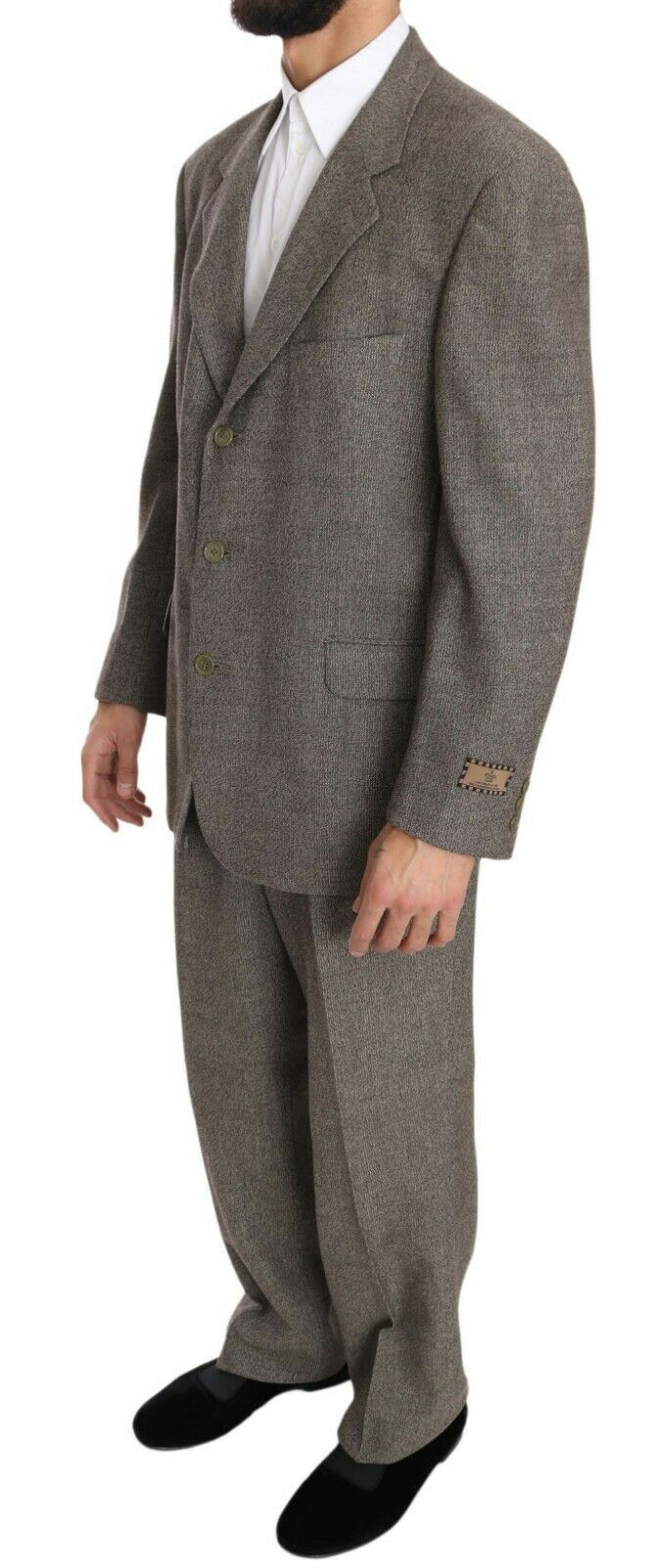 Fendi Elegant light brown wool men's suit