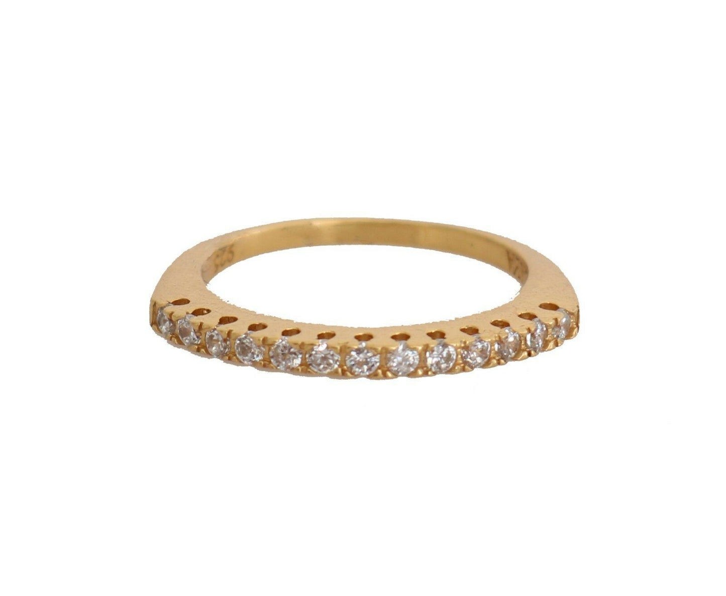 Nialaya Shiny CZ Crystal Gold Plated Ring