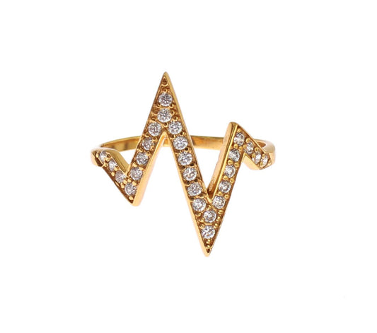 Nialaya Glamorous ring in gold-plated sterling silver