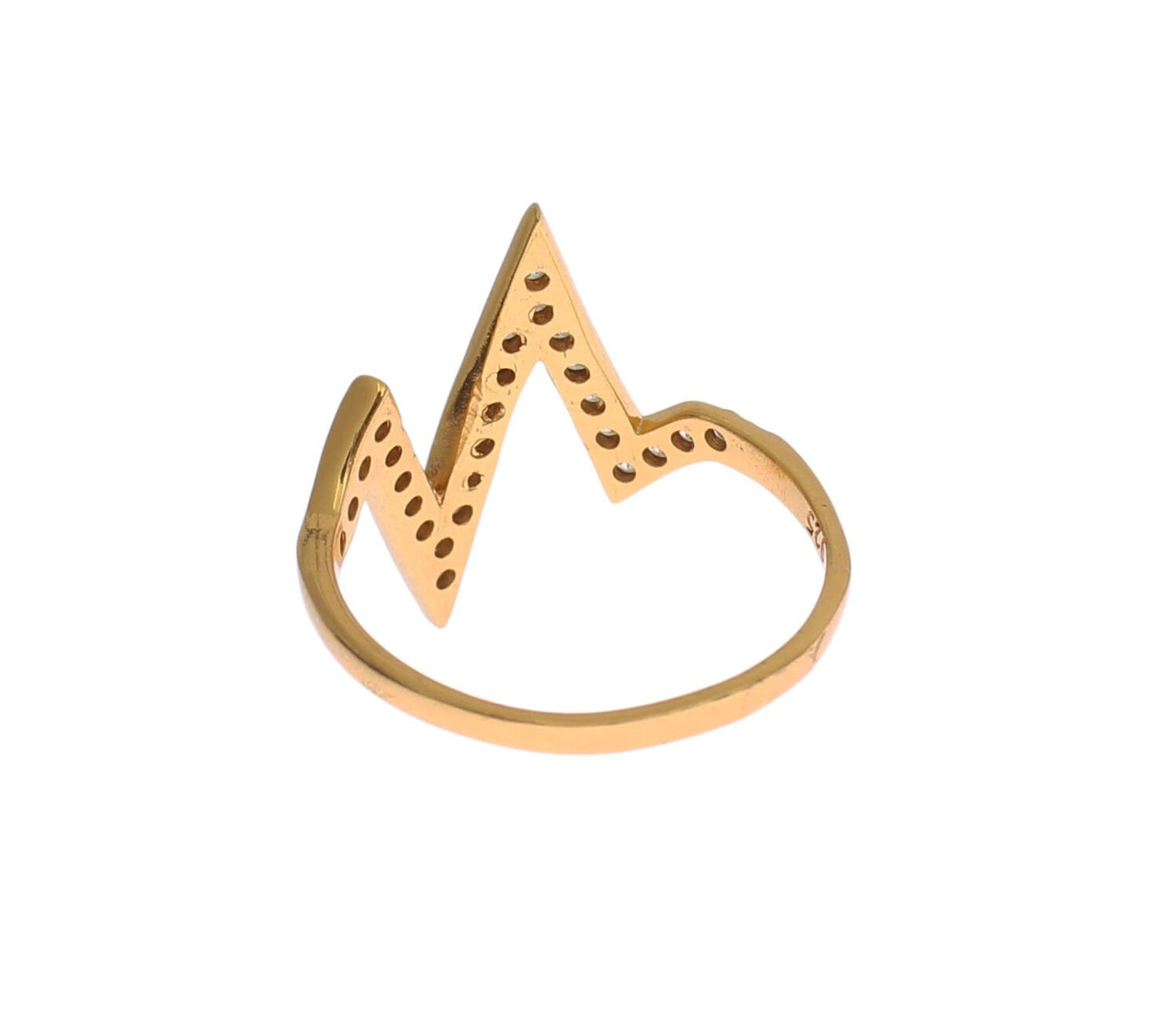 Nialaya Glamorous ring in gold-plated sterling silver