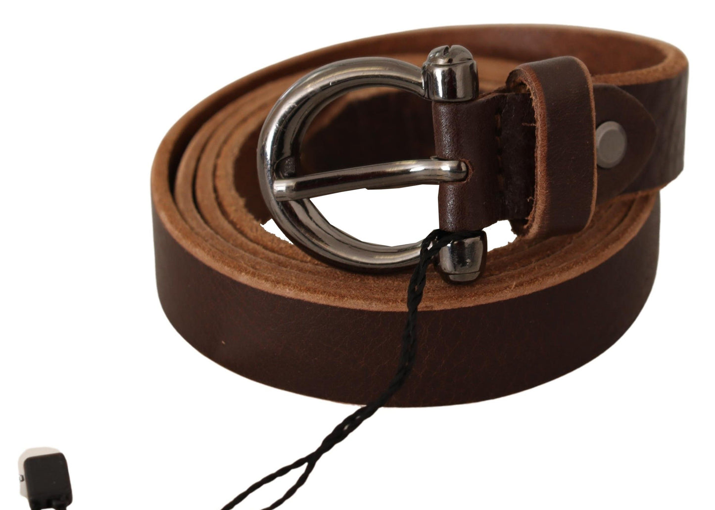 John Galliano Elegant Brown Leather Belt for Fashion