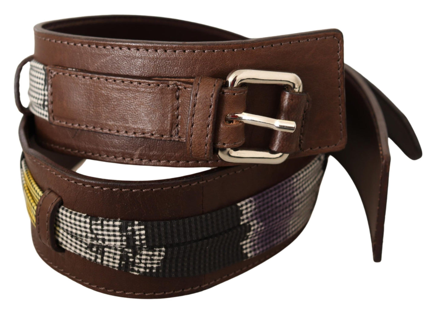 Costume National Elegant Brown Leather Belt for Fashion