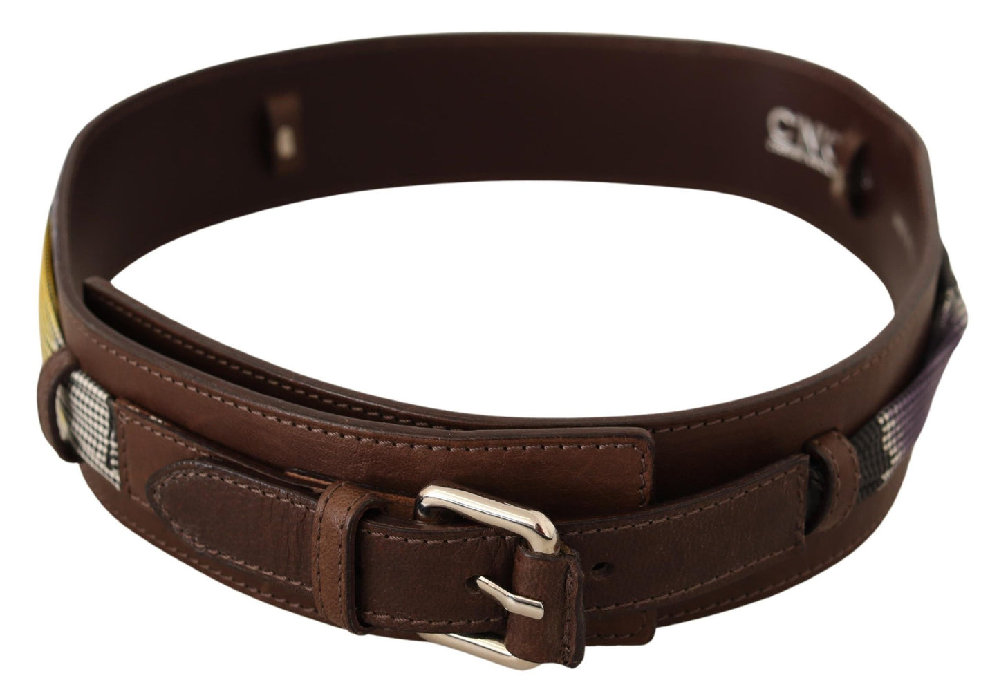 Costume National Elegant Brown Leather Belt for Fashion