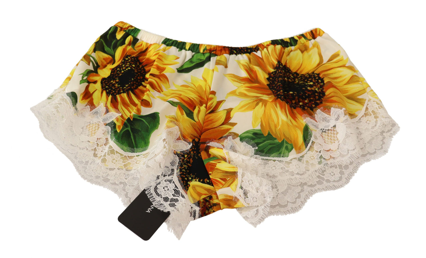 Dolce &amp; Gabbana Sunflower Lace Lingerie Shorts - Silk Blend