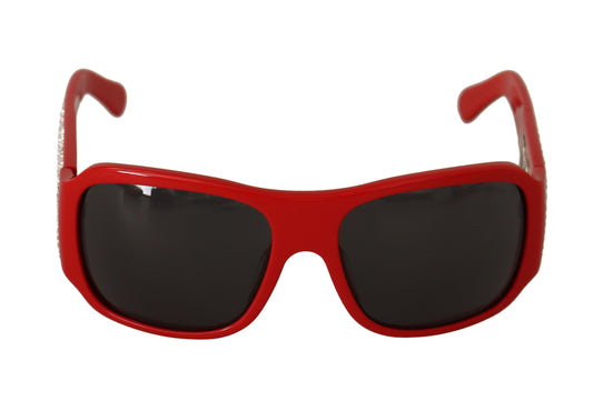 Dolce &amp; Gabbana Red Sunglasses with Swarovski Stones