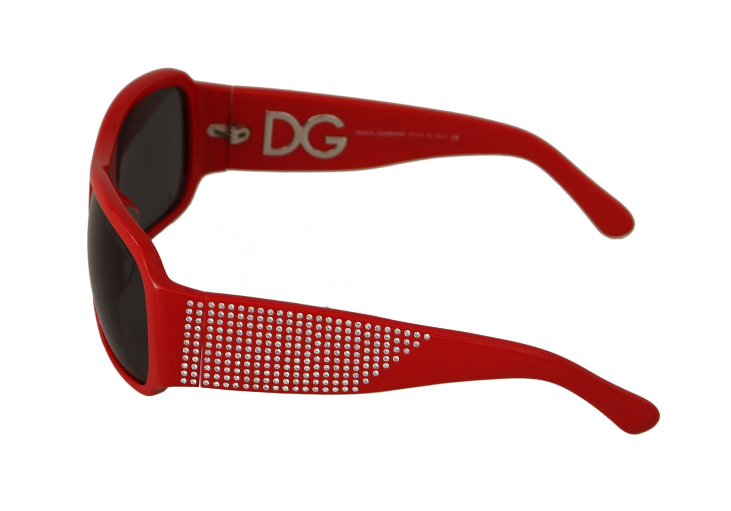 Dolce &amp; Gabbana Red Sunglasses with Swarovski Stones