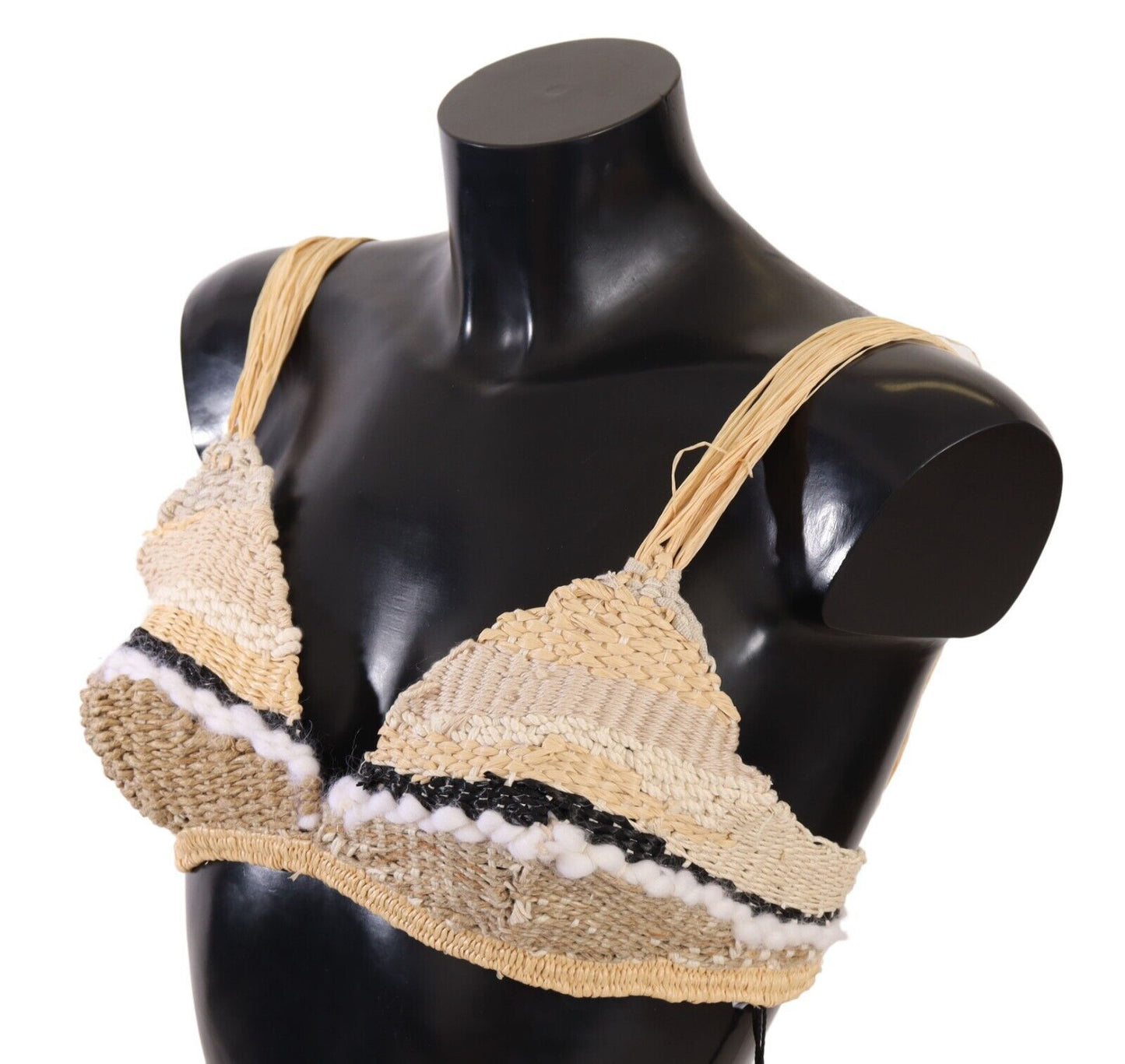 Dolce &amp; Gabbana Chic beige crochet cropped top