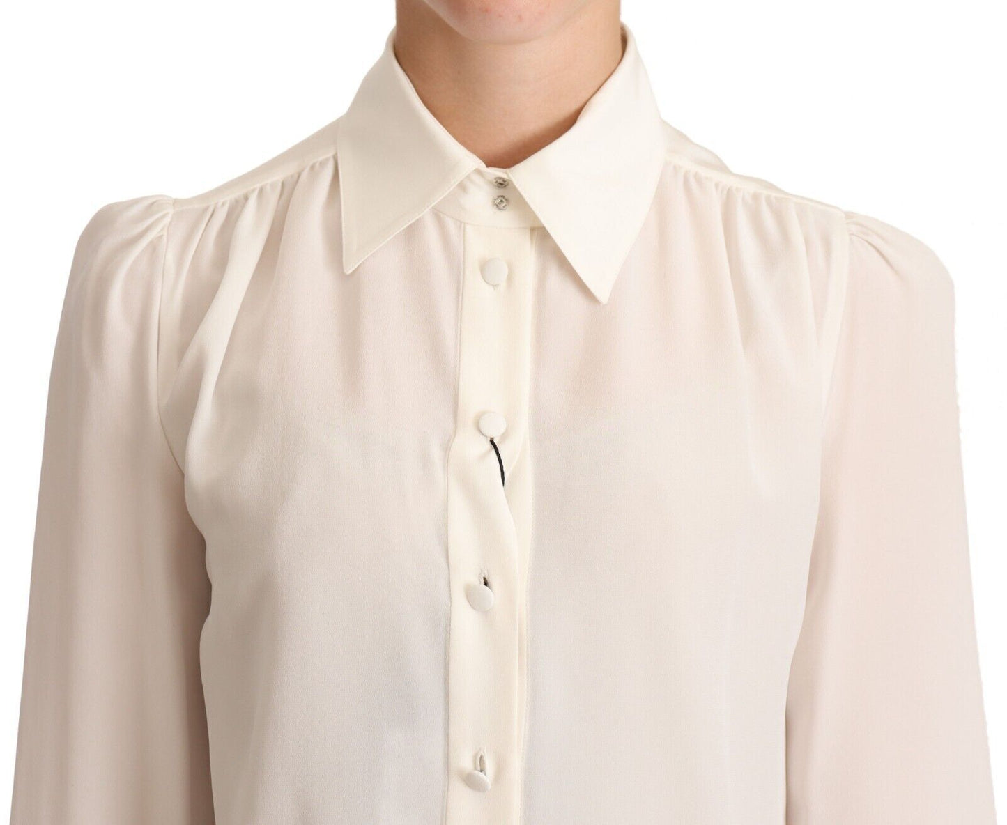 Dolce &amp; Gabbana Elegant silk top in off white