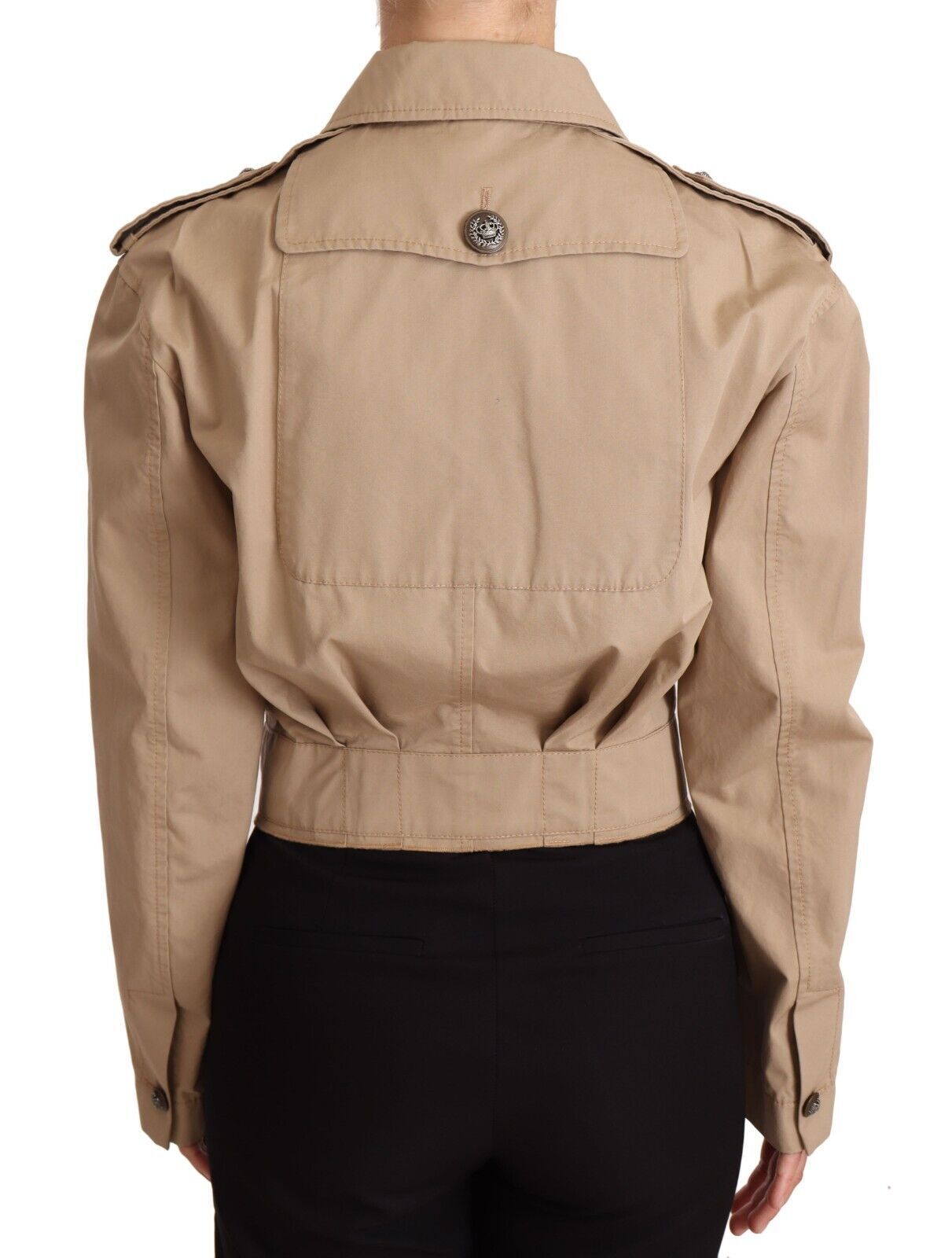 Dolce &amp; Gabbana Elegant Cropped Jacket made of cotton in beige