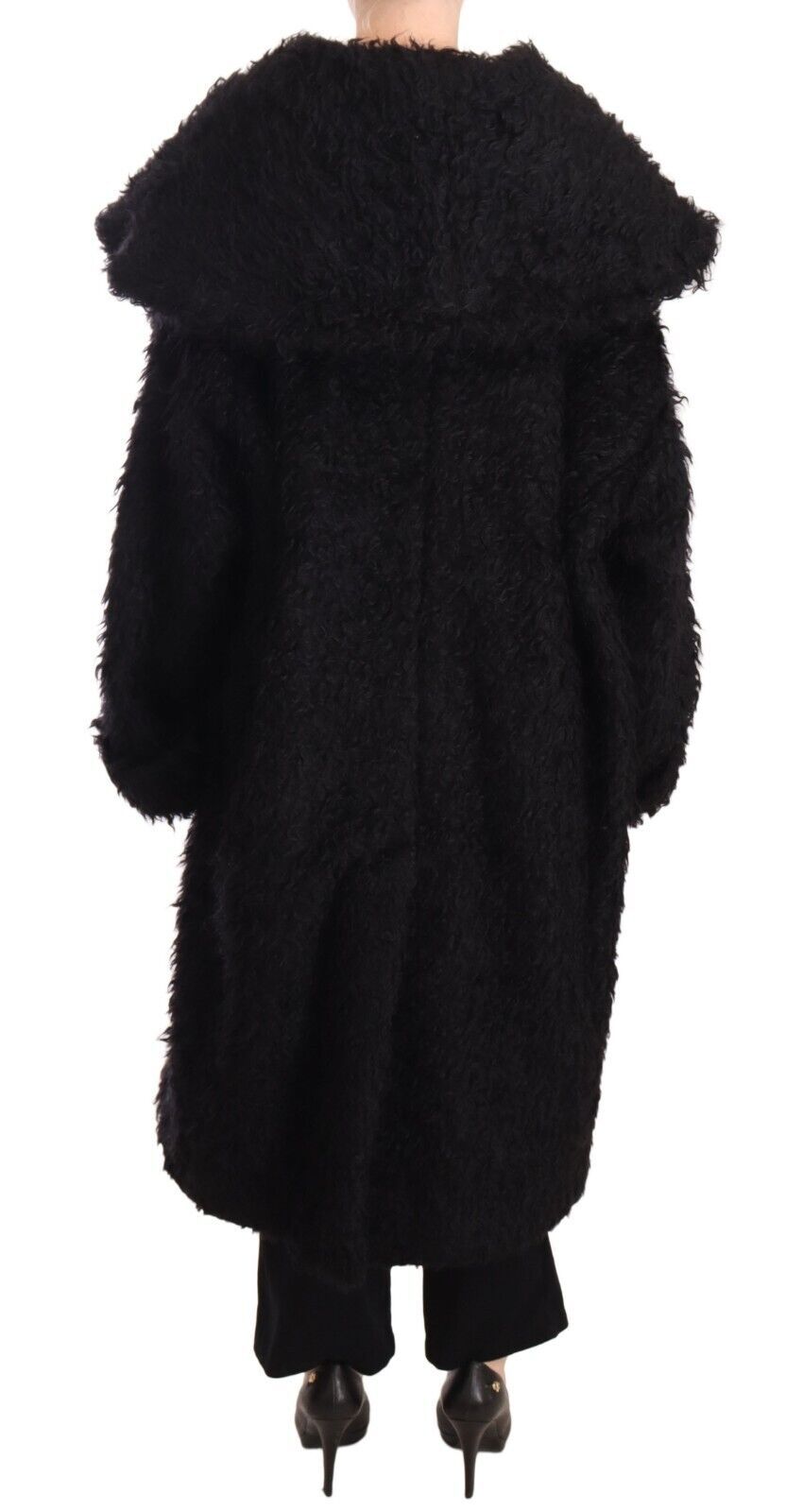 Dolce &amp; Gabbana Elegant Runway Fur Cape Trench Coat