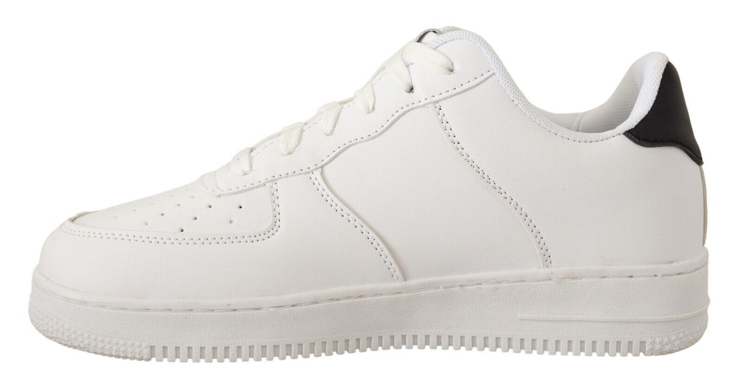 SIGNS Chic white leather low-top sneakers