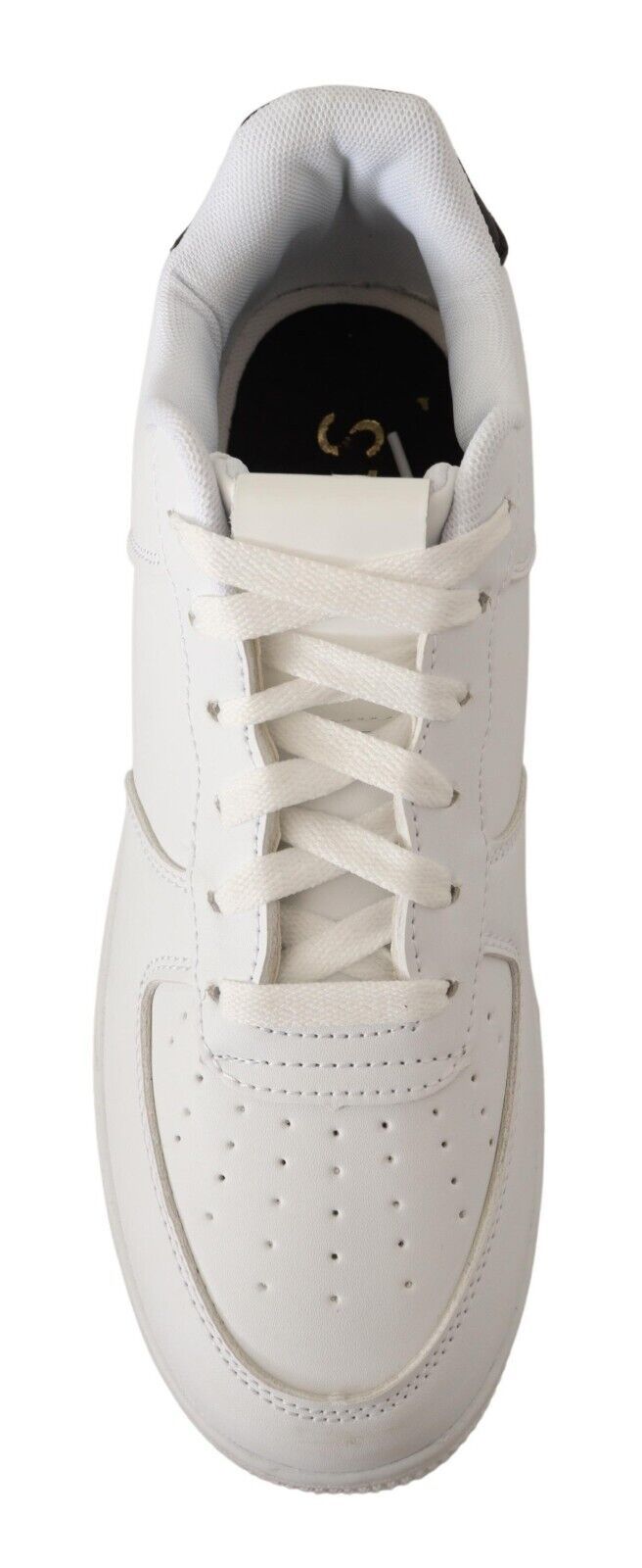 SIGNS Chic white leather low-top sneakers