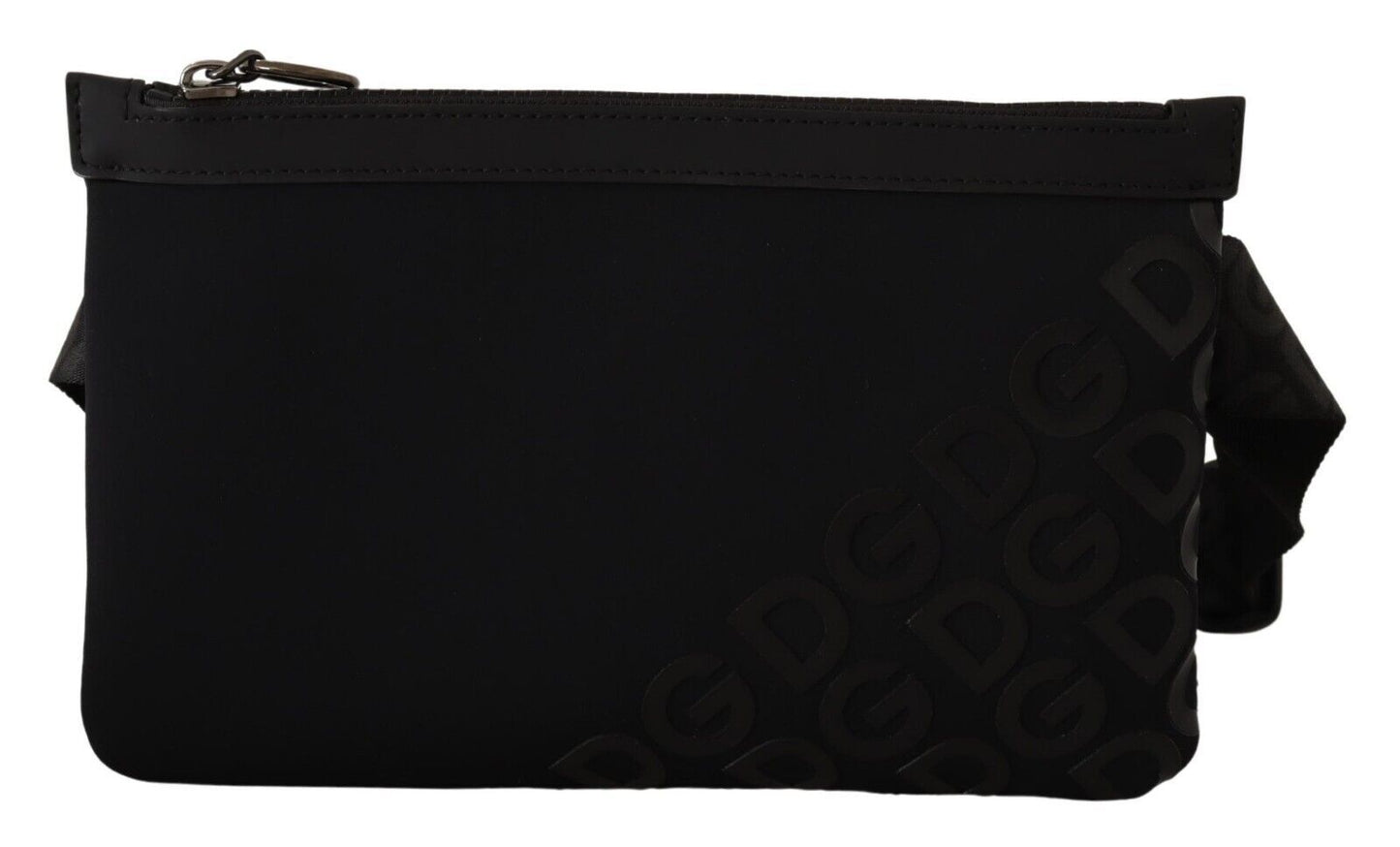 Dolce &amp; Gabbana Simple Black Neoprene Monogram Belt Bag