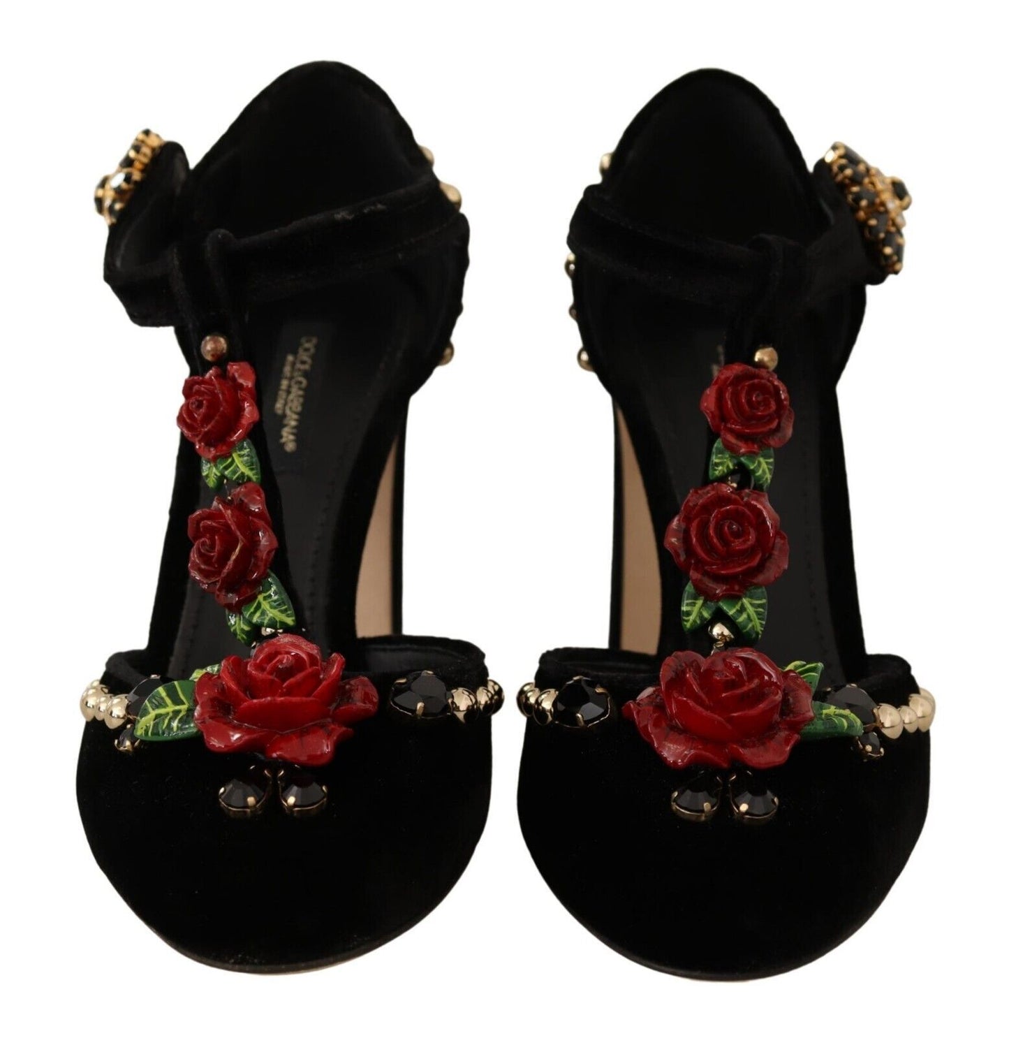 Dolce &amp; Gabbana Elegant Mary Jane Pumps with T-Strap in Velvet