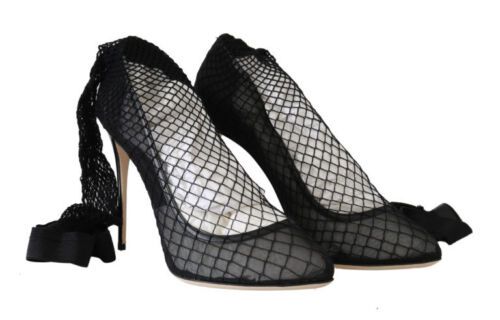 Dolce &amp; Gabbana Elegant fishnet pumps in timeless black