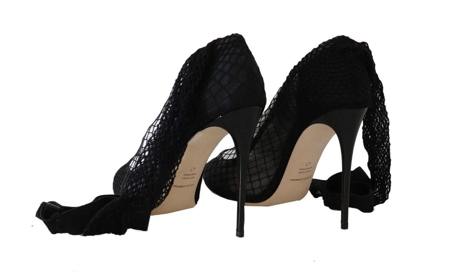 Dolce &amp; Gabbana Elegant fishnet pumps in timeless black