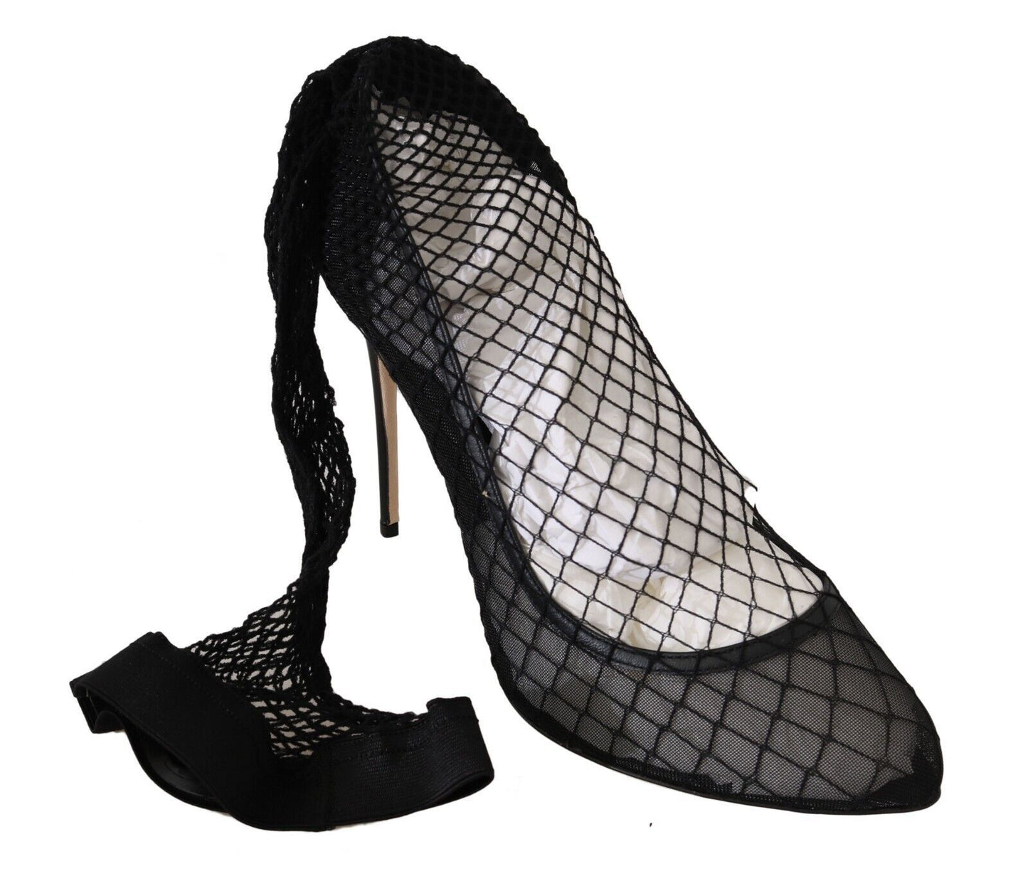 Dolce &amp; Gabbana Elegant fishnet pumps in timeless black