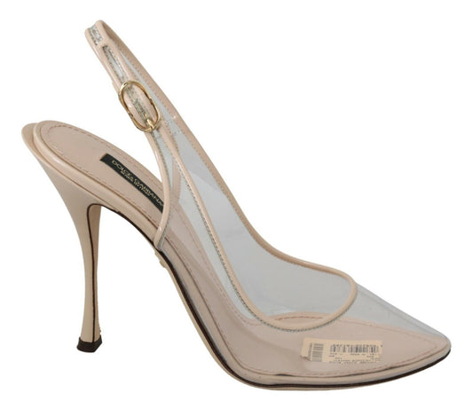 Dolce &amp; Gabbana Elegant Nude Beige Slingback Heels